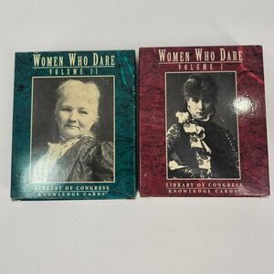 Women Who Dare Knowledge Cards Library of Congress Volume I & II Pomegranate Set